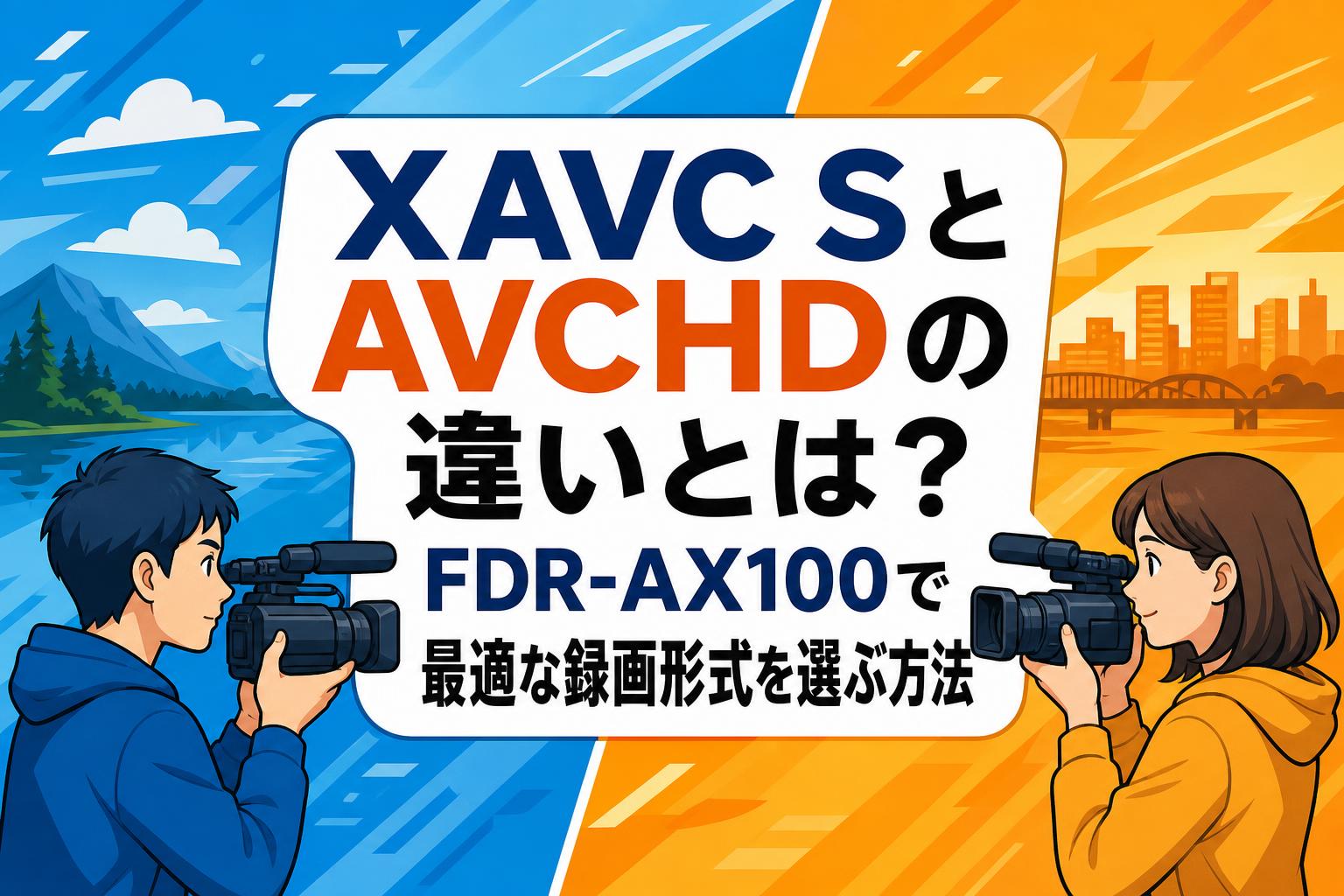 XAVC SとAVCHDの違いとは？FDR-AX100で最適な録画形式を選ぶ方法