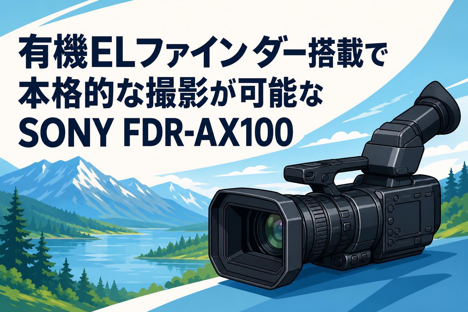 有機ELファインダー搭載で本格的な撮影が可能なSONY FDR-AX100
