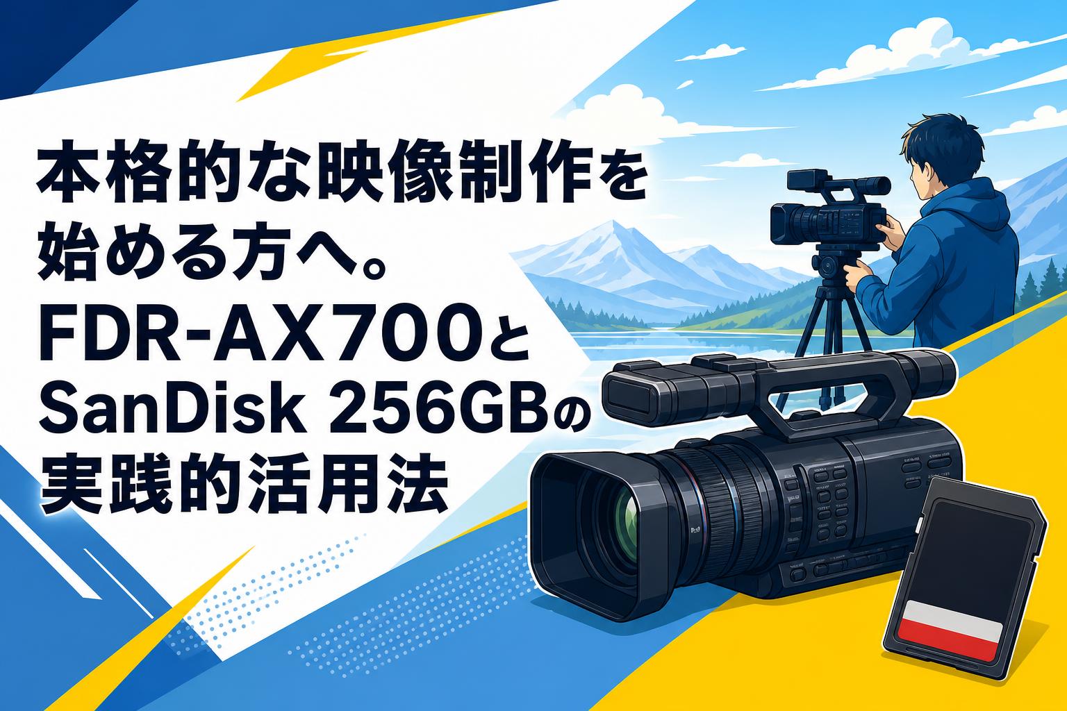 本格的な映像制作を始める方へ。FDR-AX700とSanDisk 256GBの実践的活用法
