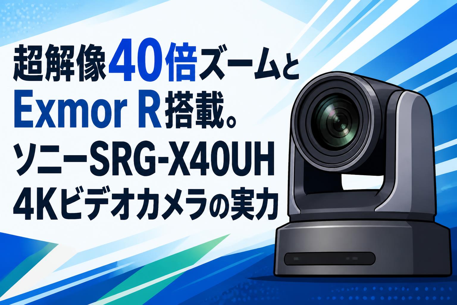 超解像40倍ズームとExmor R搭載。ソニーSRG-X40UH 4Kビデオカメラの実力