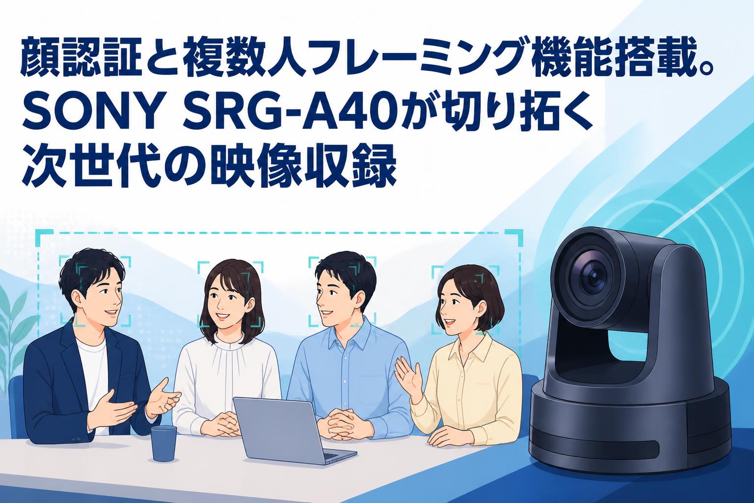 顔認証と複数人フレーミング機能搭載。SONY SRG-A40が切り拓く次世代の映像収録