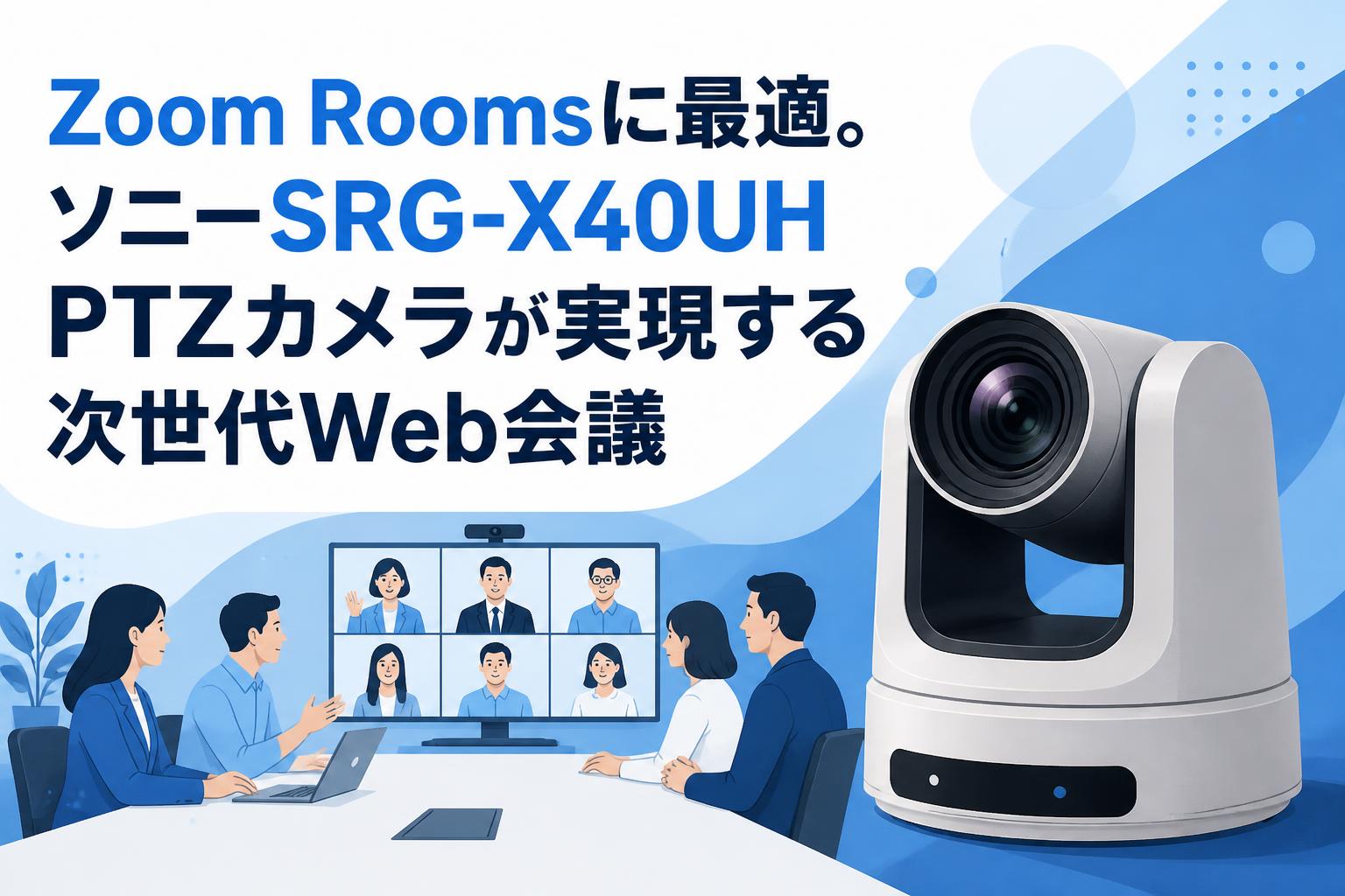 Zoom Roomsに最適。ソニーSRG-X40UH PTZカメラが実現する次世代Web会議