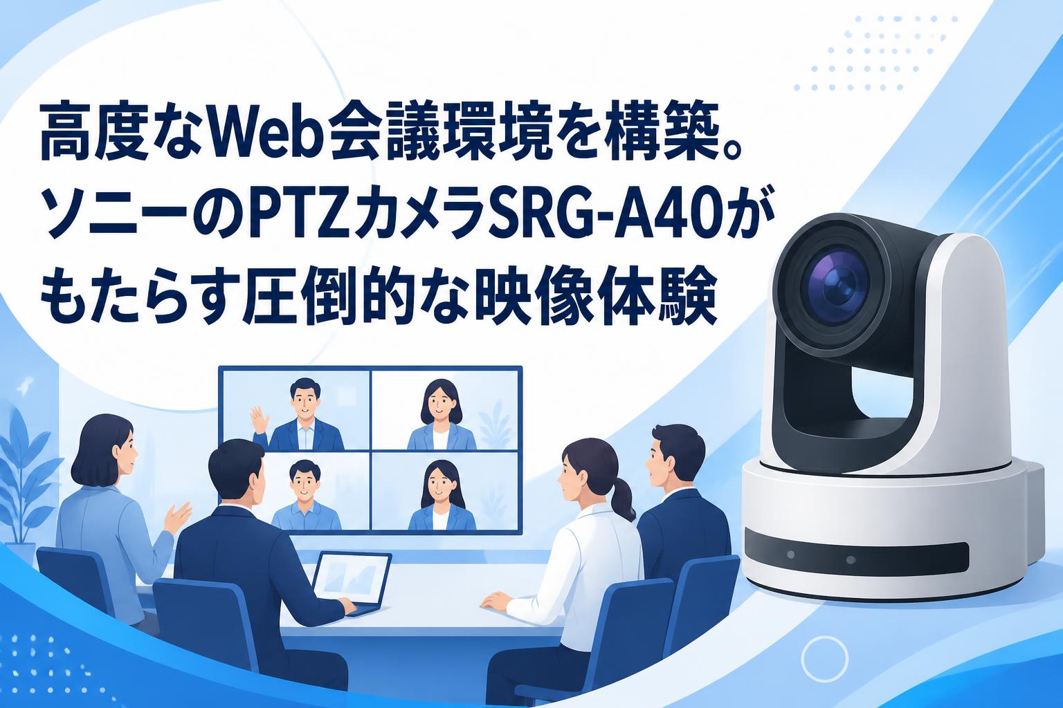 高度なWeb会議環境を構築。ソニーのPTZカメラSRG-A40がもたらす圧倒的な映像体験