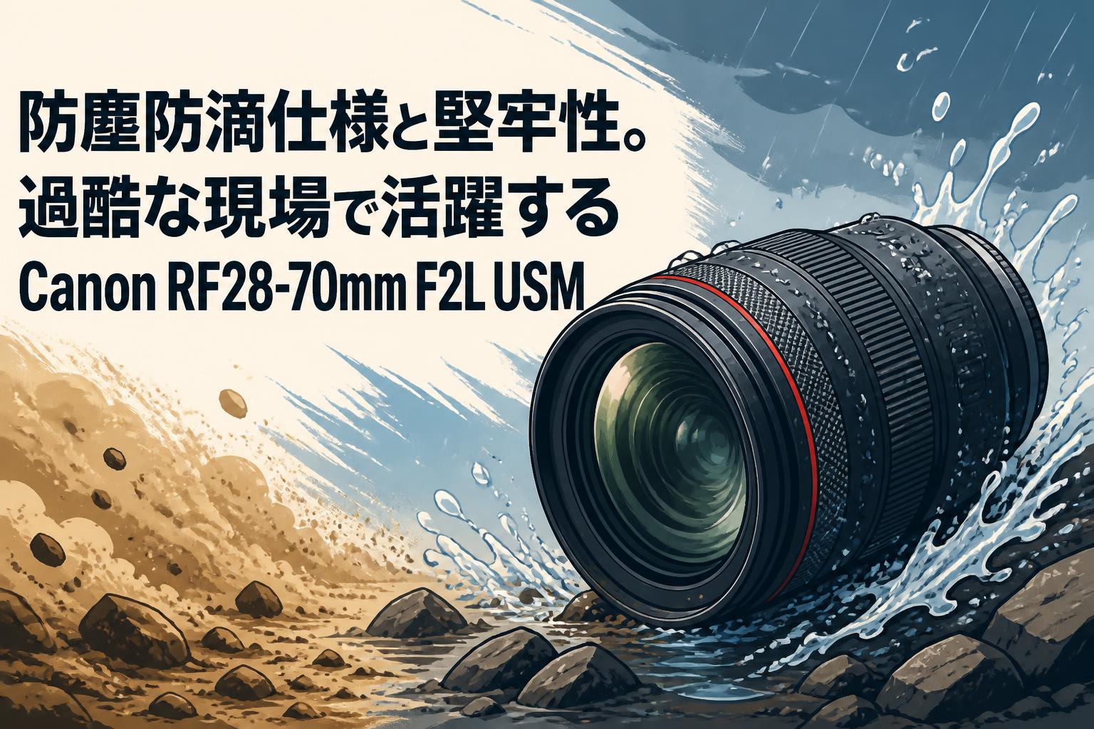 防塵防滴仕様と堅牢性。過酷な現場で活躍するCanon RF28-70mm F2L USM