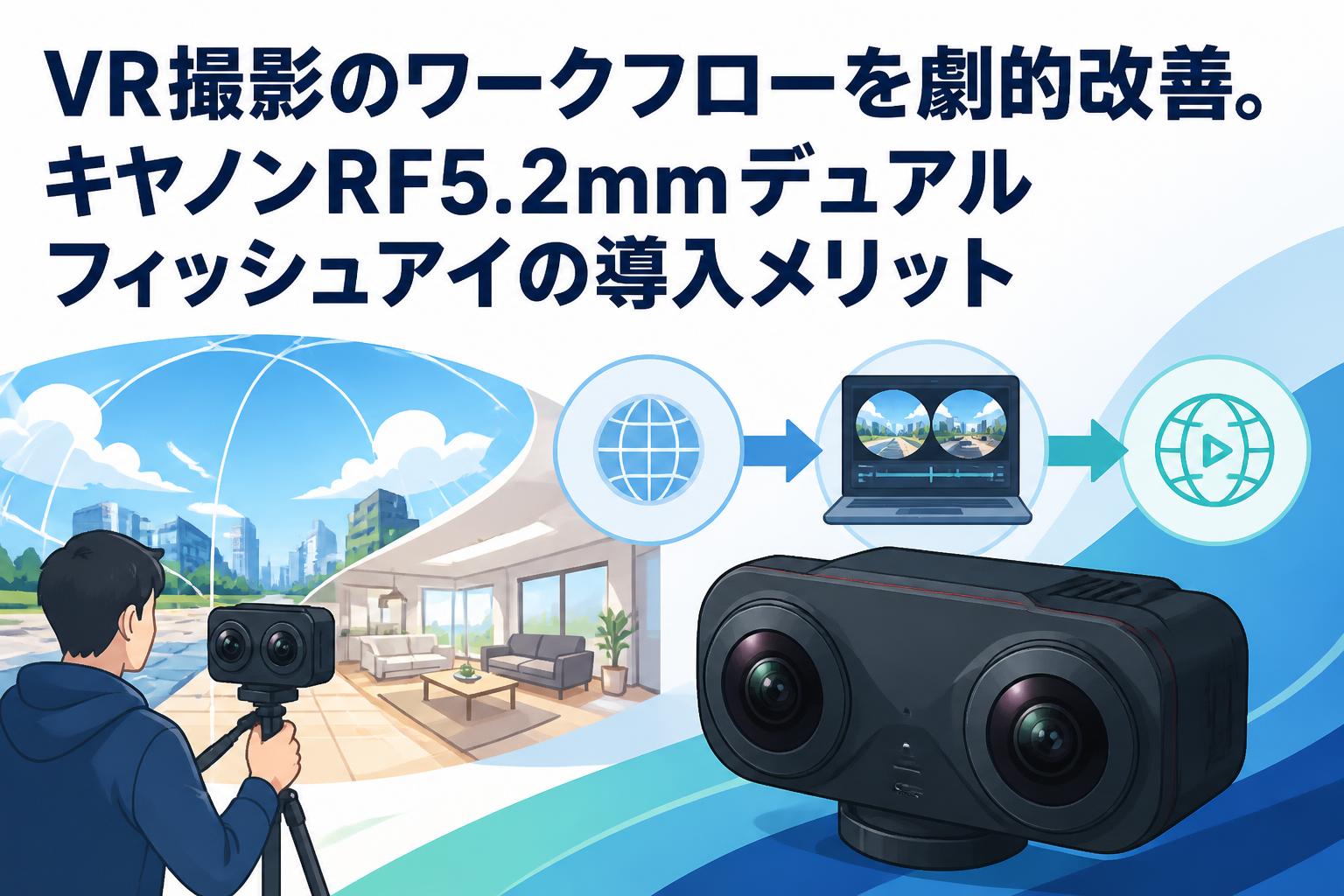 VR撮影のワークフローを劇的改善。キヤノンRF5.2mmデュアルフィッシュアイの導入メリット