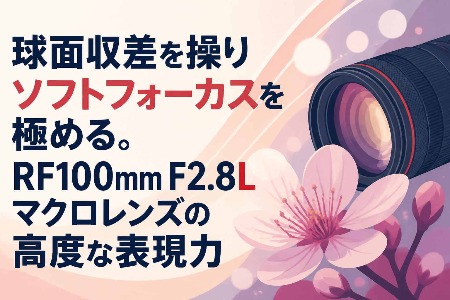 球面収差を操りソフトフォーカスを極める。RF100mm F2.8Lマクロレンズの高度な表現力