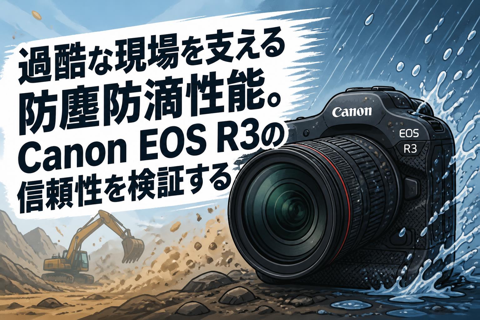 過酷な現場を支える防塵防滴性能。Canon EOS R3の信頼性を検証する