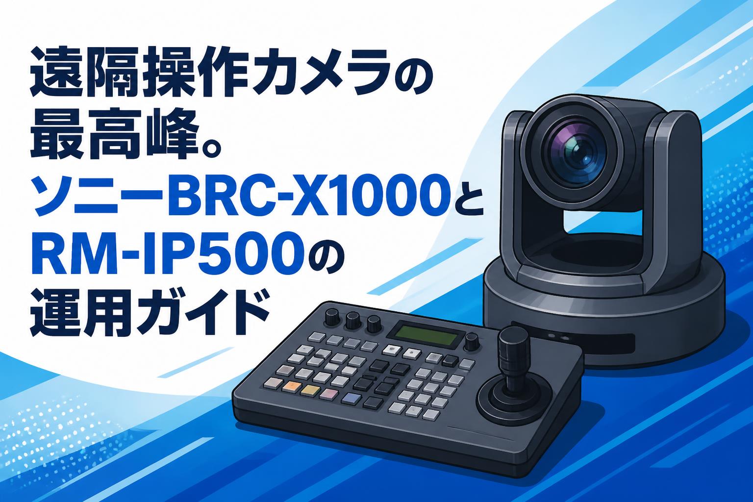 遠隔操作カメラの最高峰。ソニーBRC-X1000とRM-IP500の運用ガイド