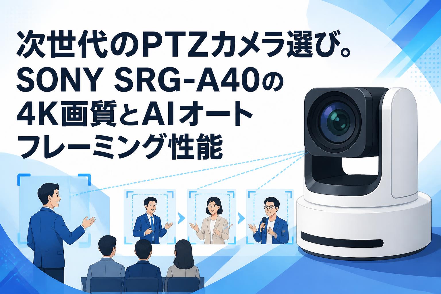 次世代のPTZカメラ選び。SONY SRG-A40の4K画質とAIオートフレーミング性能