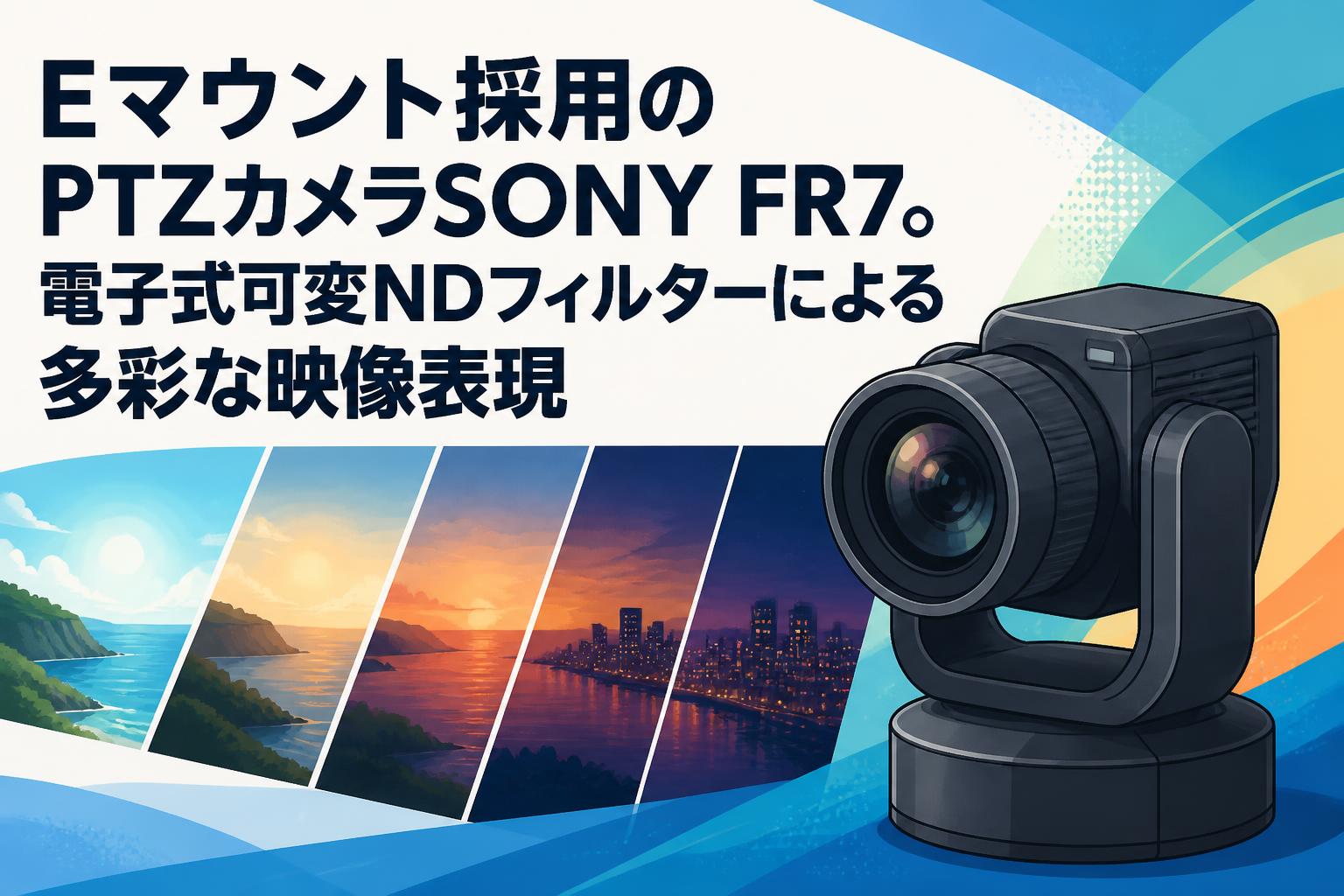 Eマウント採用のPTZカメラSONY FR7。電子式可変NDフィルターによる多彩な映像表現