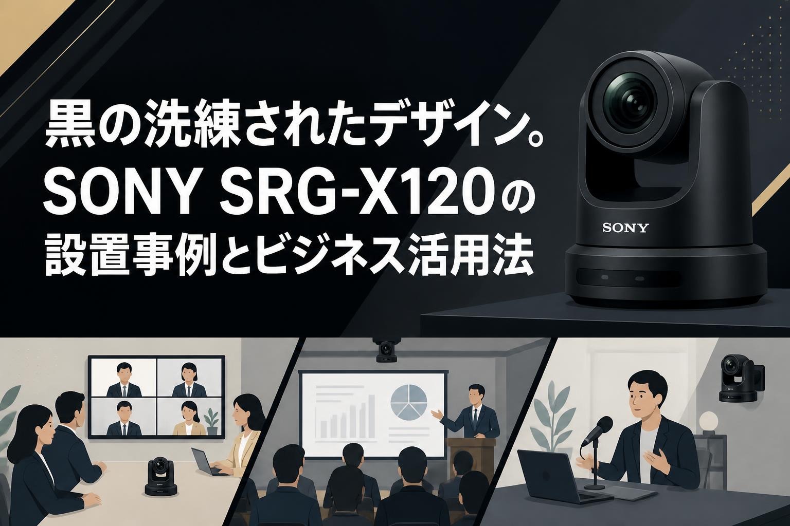 黒の洗練されたデザイン。SONY SRG-X120の設置事例とビジネス活用法
