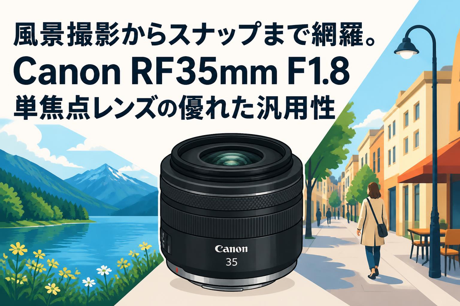 風景撮影からスナップまで網羅。Canon RF35mm F1.8 単焦点レンズの優れた汎用性