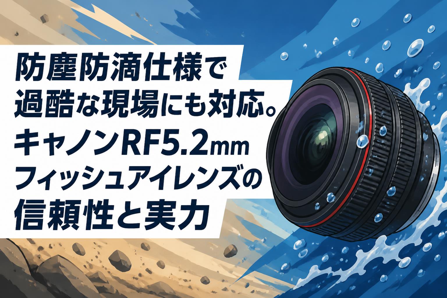 防塵防滴仕様で過酷な現場にも対応。キャノンRF5.2mmフィッシュアイレンズの信頼性と実力