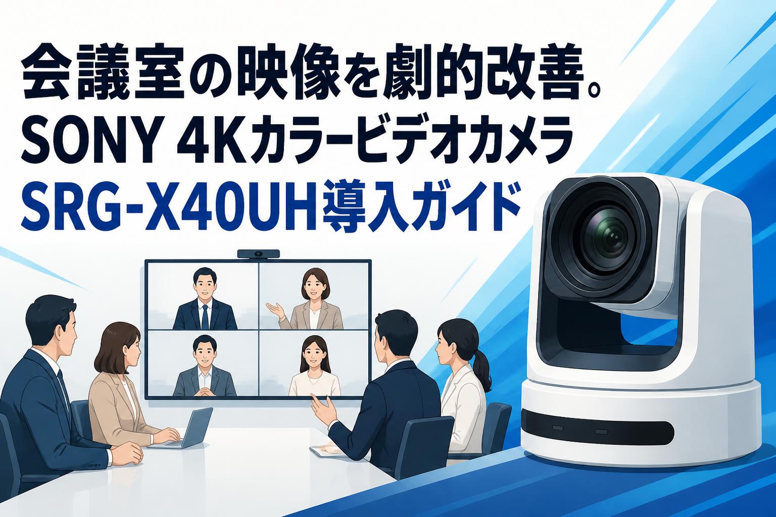 会議室の映像を劇的改善。SONY 4KカラービデオカメラSRG-X40UH導入ガイド