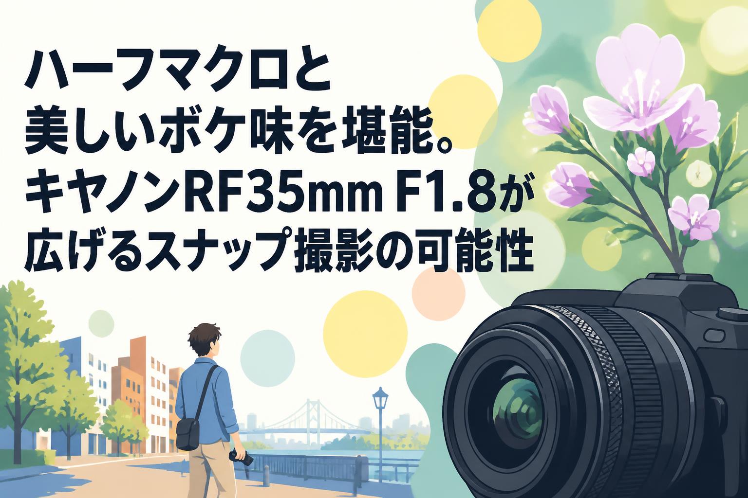 ハーフマクロと美しいボケ味を堪能。キヤノンRF35mm F1.8が広げるスナップ撮影の可能性
