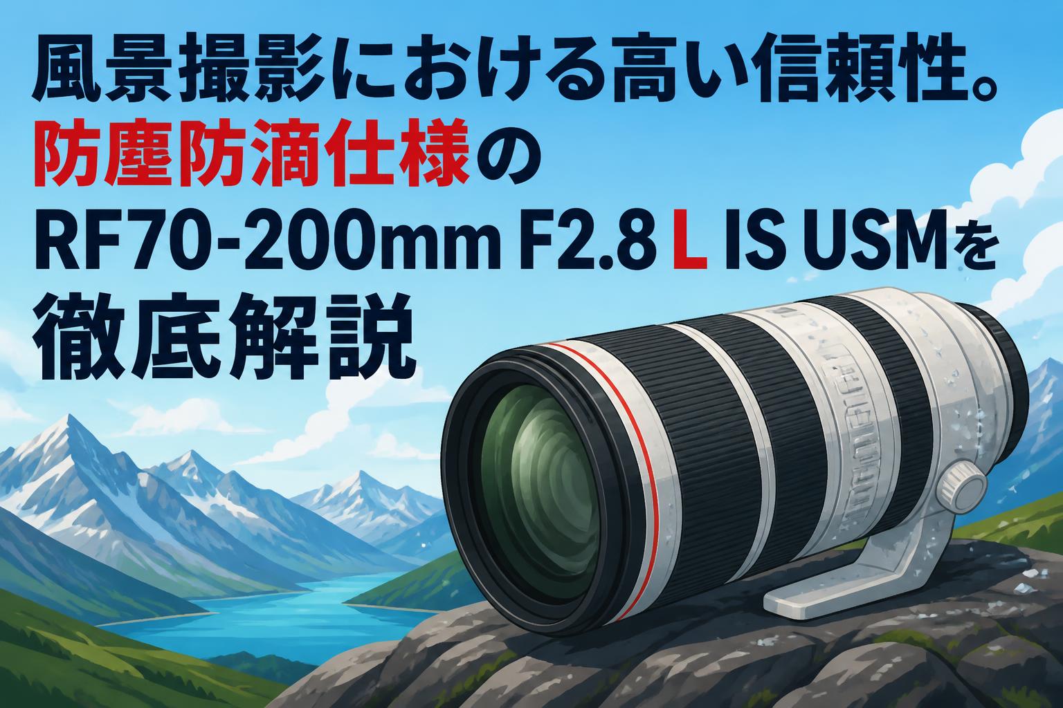 風景撮影における高い信頼性。防塵防滴仕様のRF70-200mm F2.8 L IS USMを徹底解説