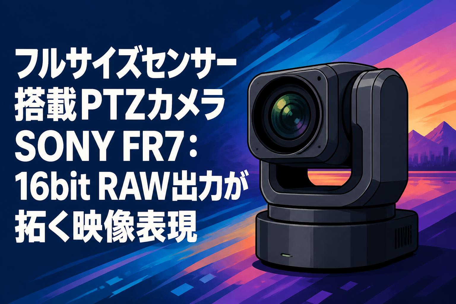 フルサイズセンサー搭載PTZカメラSONY FR7：16bit RAW出力が拓く映像表現