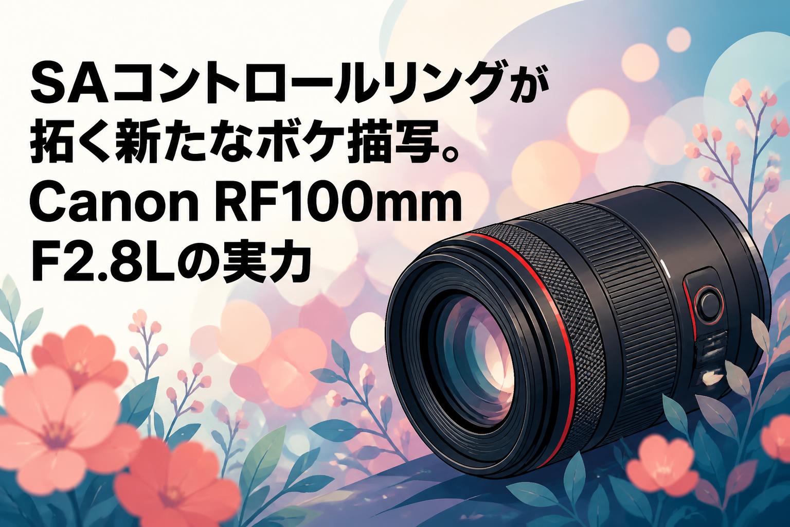 SAコントロールリングが拓く新たなボケ描写。Canon RF100mm F2.8Lの実力