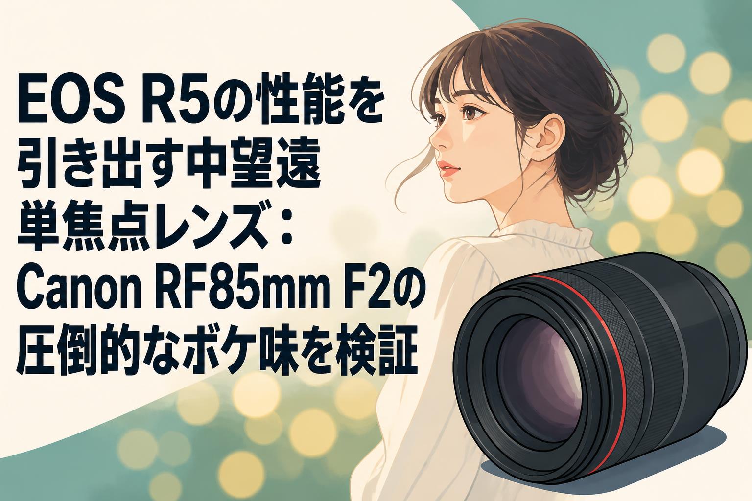 EOS R5の性能を引き出す中望遠単焦点レンズ：Canon RF85mm F2の圧倒的なボケ味を検証