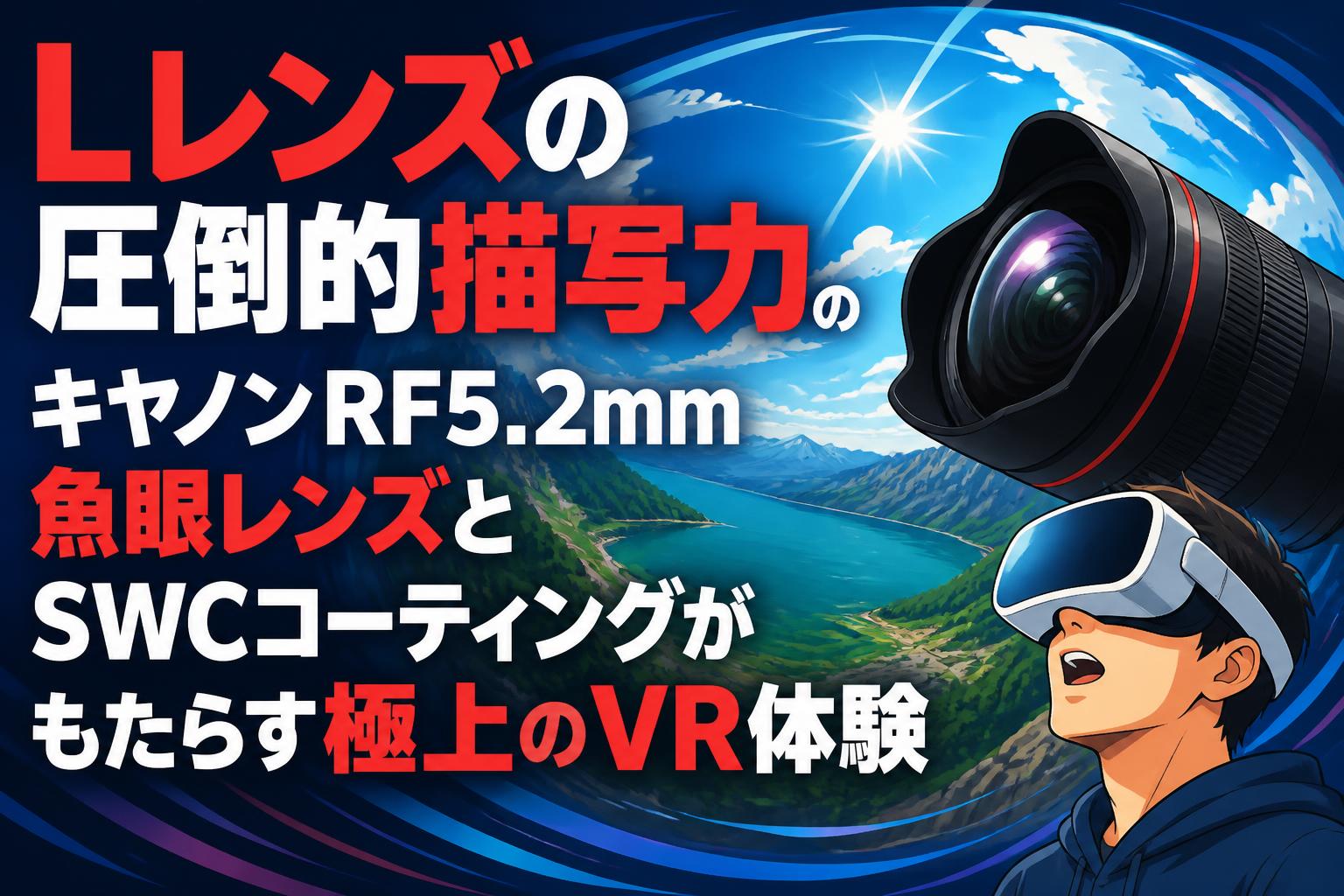 Lレンズの圧倒的描写力。キヤノンRF5.2mm魚眼レンズとSWCコーティングがもたらす極上のVR体験