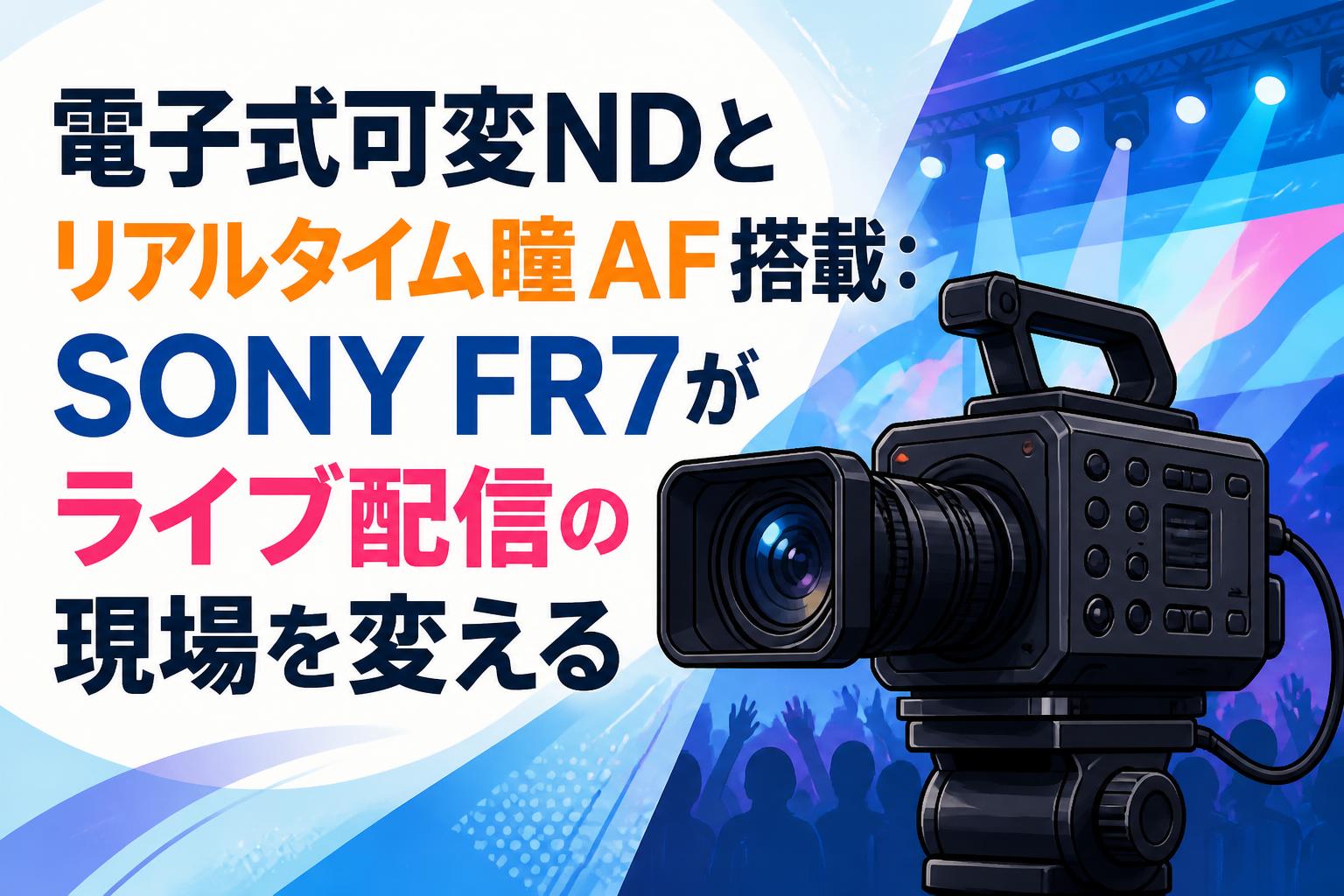 電子式可変NDとリアルタイム瞳AF搭載：SONY FR7がライブ配信の現場を変える