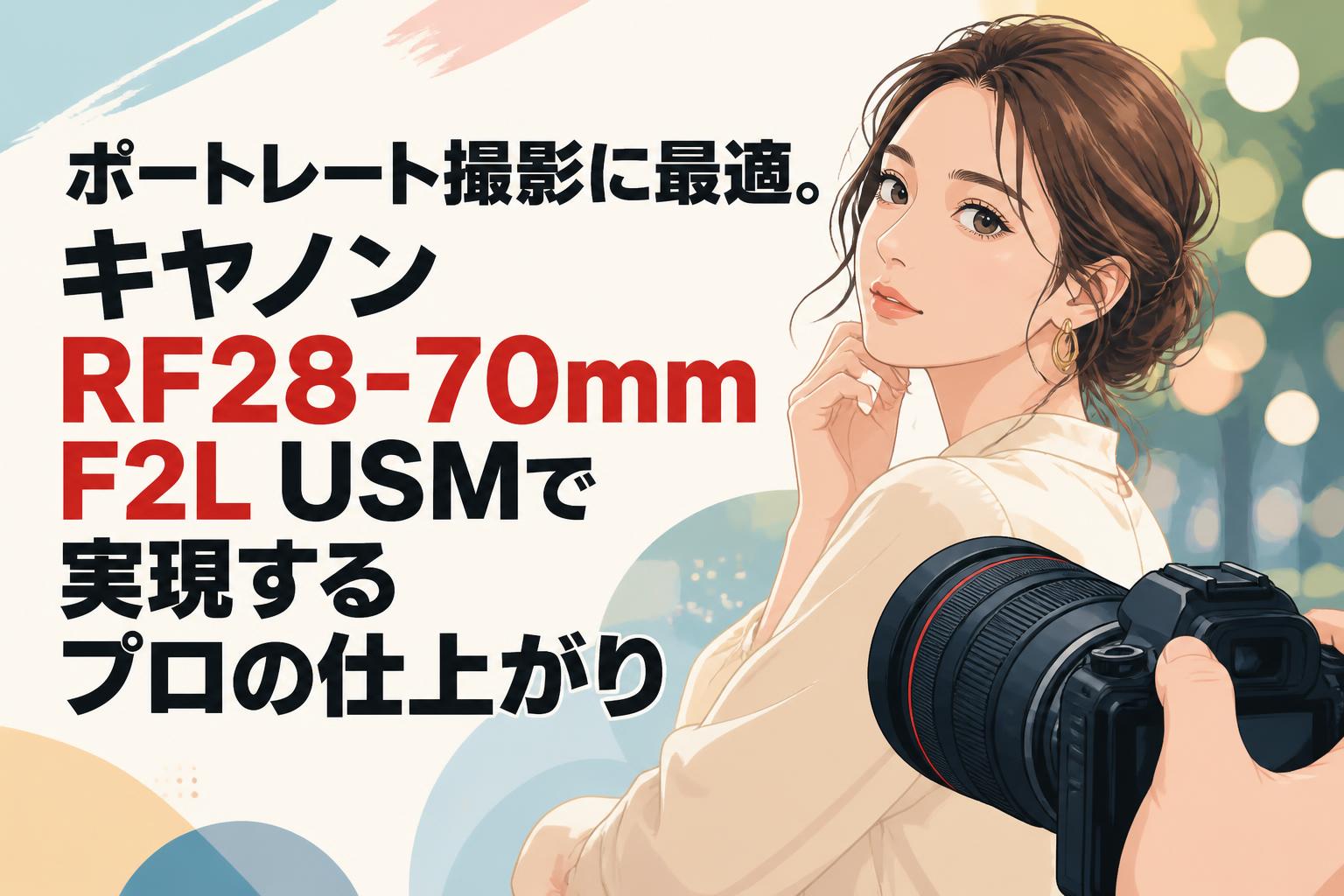 ポートレート撮影に最適。キヤノンRF28-70mm F2L USMで実現するプロの仕上がり