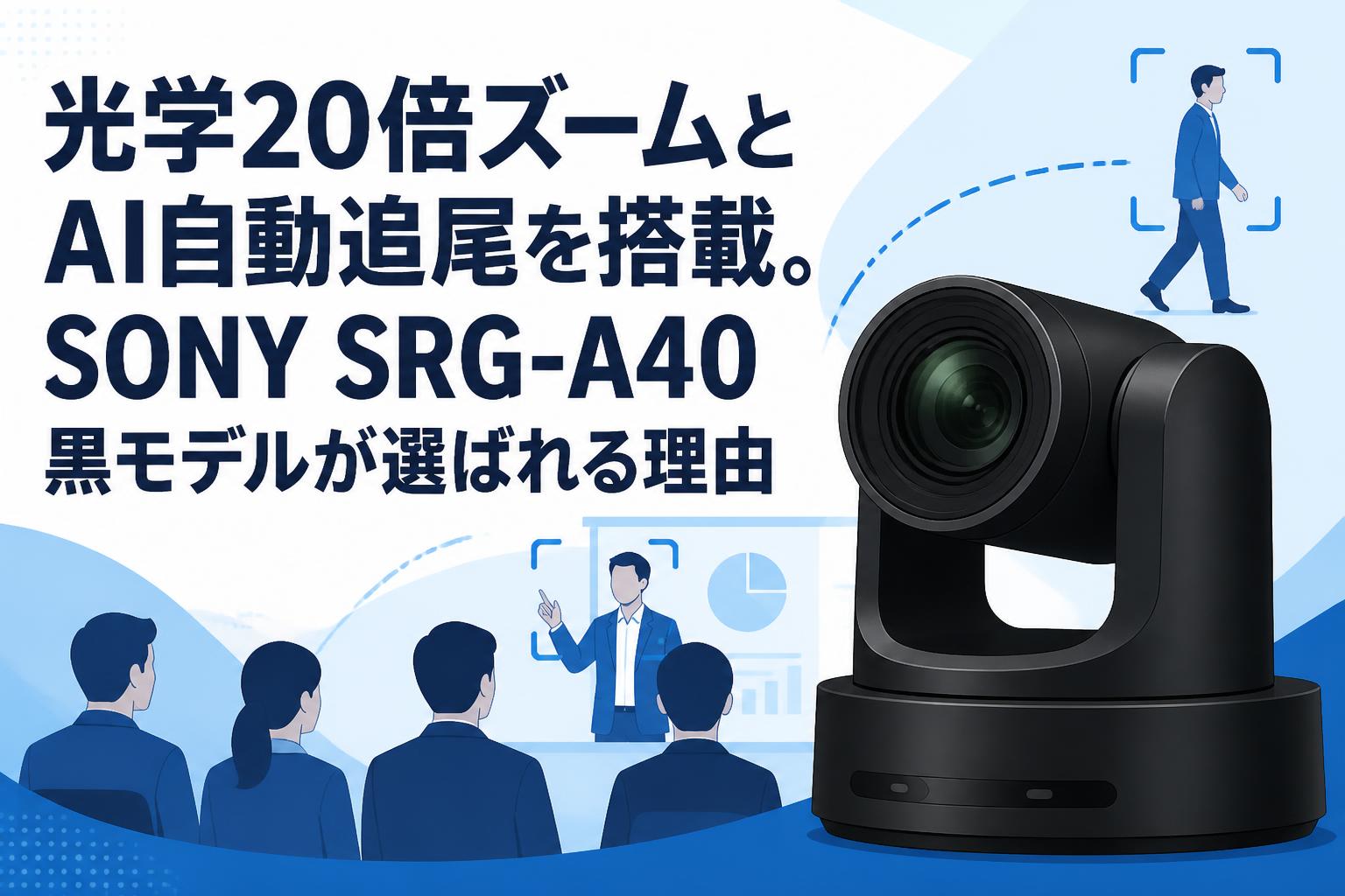 光学20倍ズームとAI自動追尾を搭載。SONY SRG-A40黒モデルが選ばれる理由