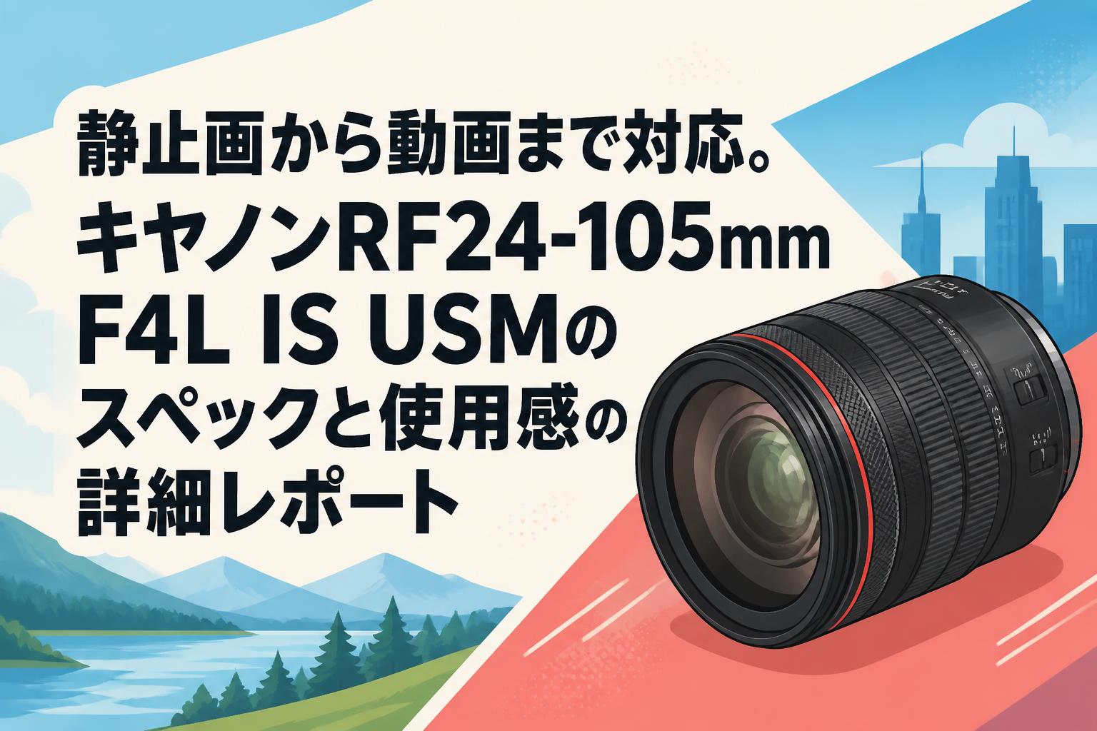 静止画から動画まで対応。キャノンRF24-105mm F4L IS USMのスペックと使用感の詳細レポート