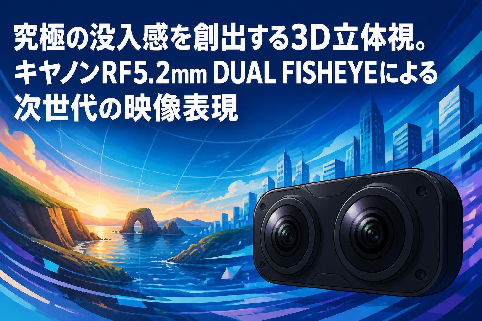 究極の没入感を創出する3D立体視。キヤノンRF5.2mm DUAL FISHEYEによる次世代の映像表現