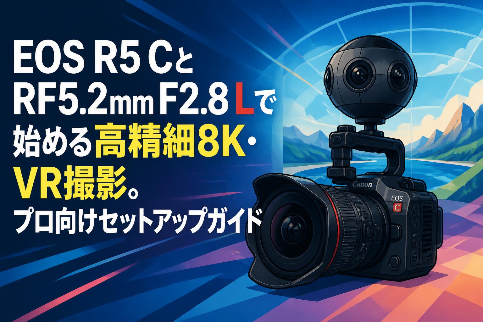 EOS R5 CとRF5.2mm F2.8 Lで始める高精細8K・VR撮影。プロ向けセットアップガイド