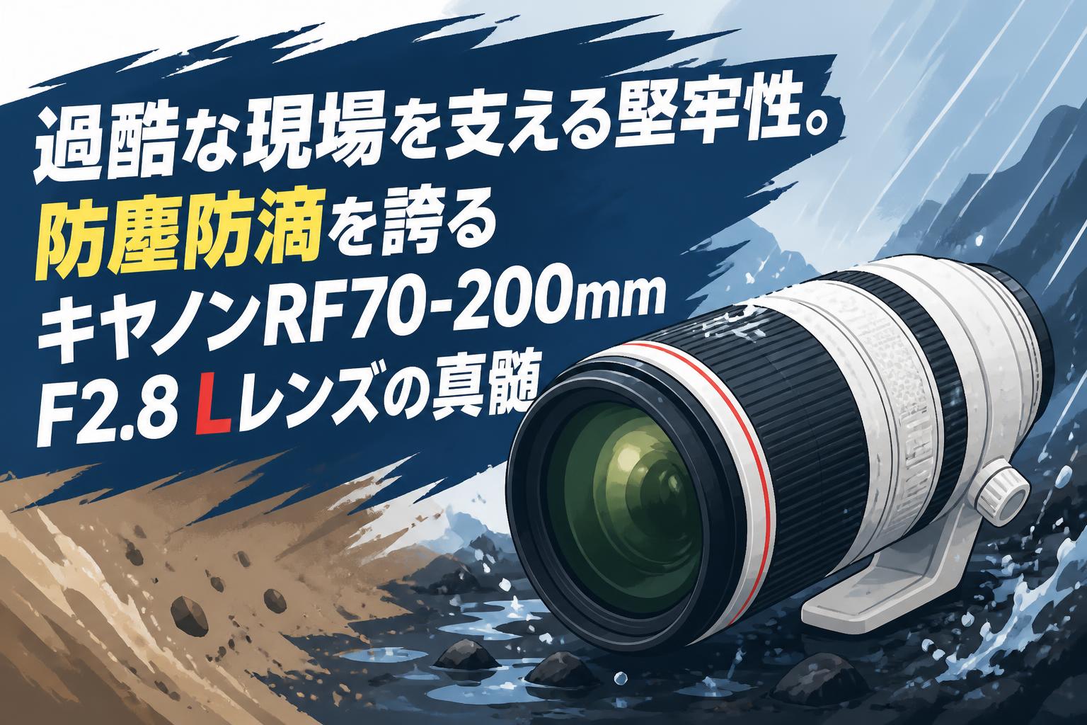 過酷な現場を支える堅牢性。防塵防滴を誇るキヤノンRF70-200mm F2.8 Lレンズの真髄