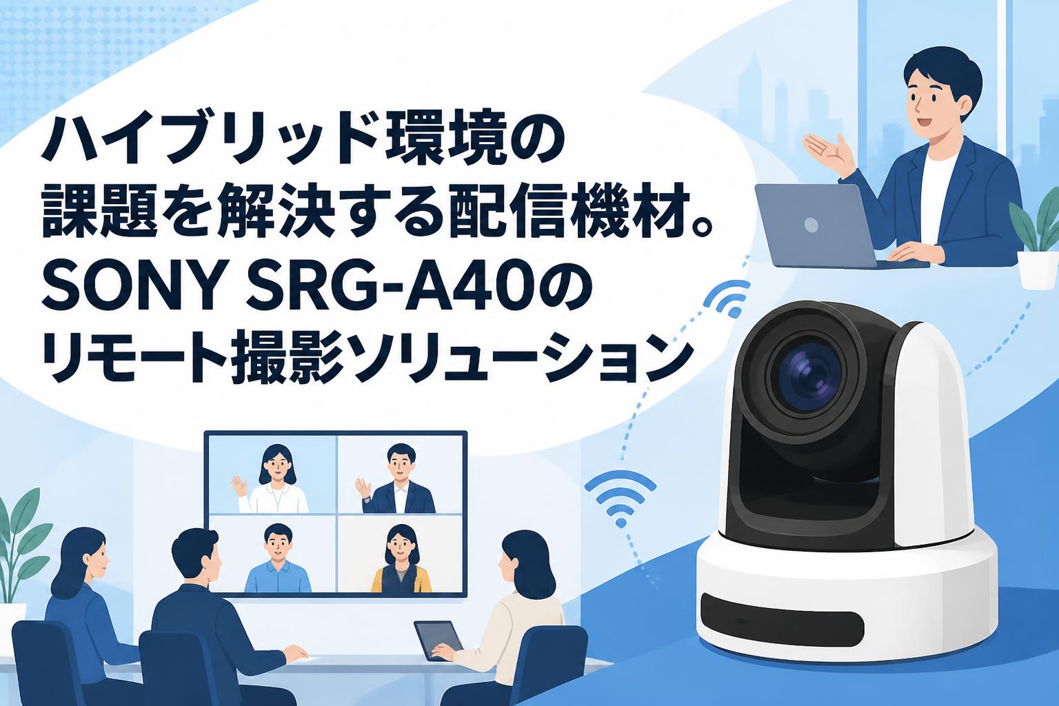 ハイブリッド環境の課題を解決する配信機材。SONY SRG-A40のリモート撮影ソリューション