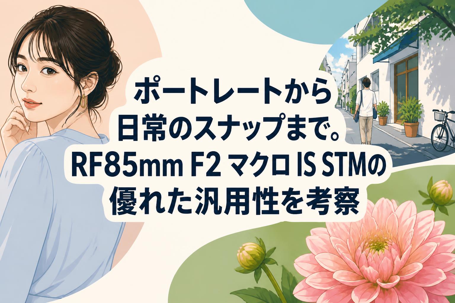 ポートレートから日常のスナップまで。RF85mm F2 マクロ IS STMの優れた汎用性を考察