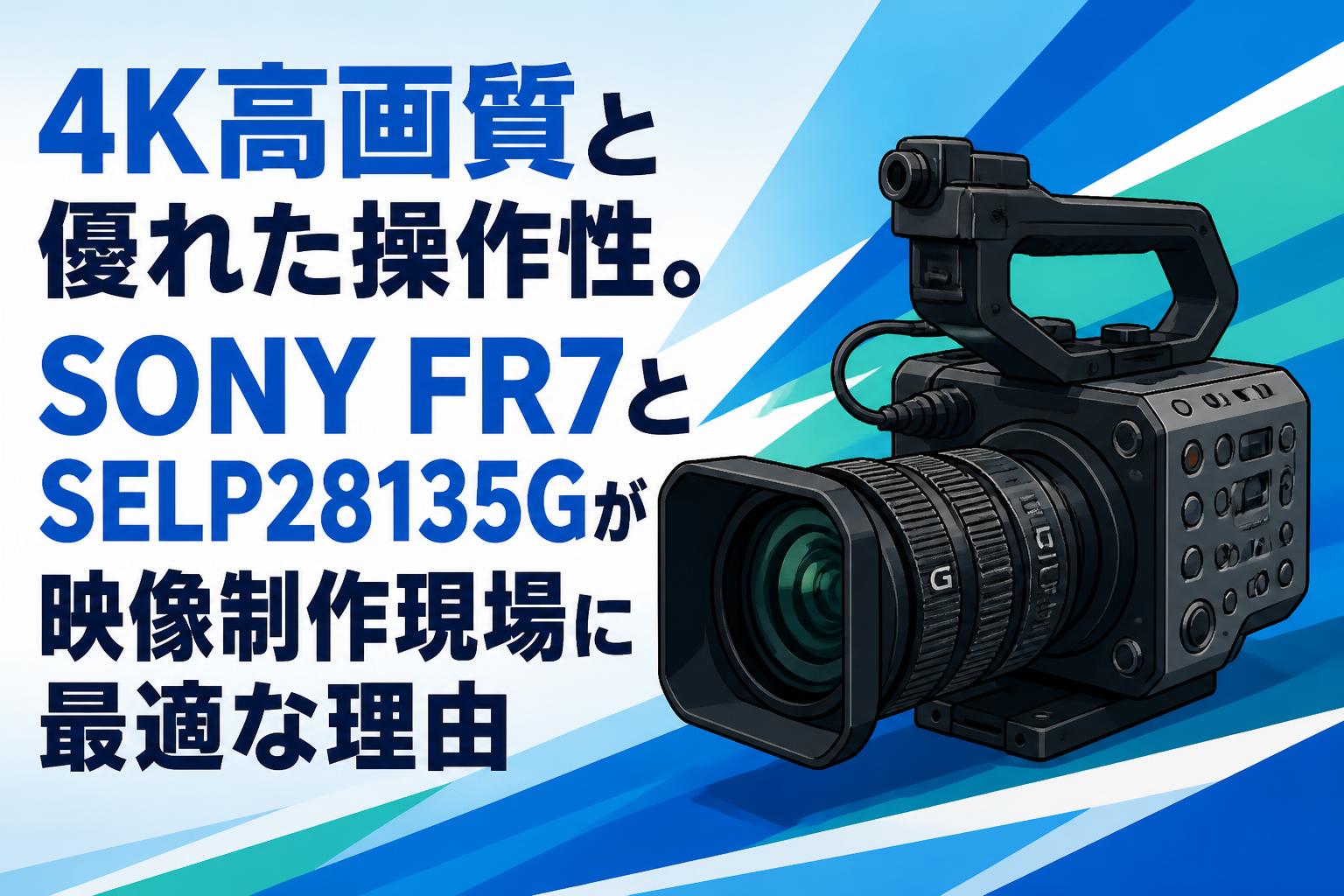 4K高画質と優れた操作性。SONY FR7とSELP28135Gが映像制作現場に最適な理由