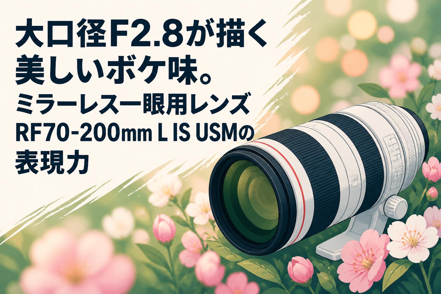大口径F2.8が描く美しいボケ味。ミラーレス一眼用レンズRF70-200mm L IS USMの表現力