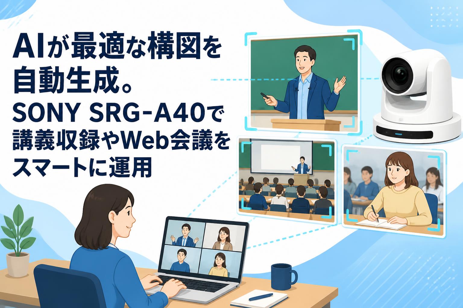 AIが最適な構図を自動生成。SONY SRG-A40で講義収録やWeb会議をスマートに運用