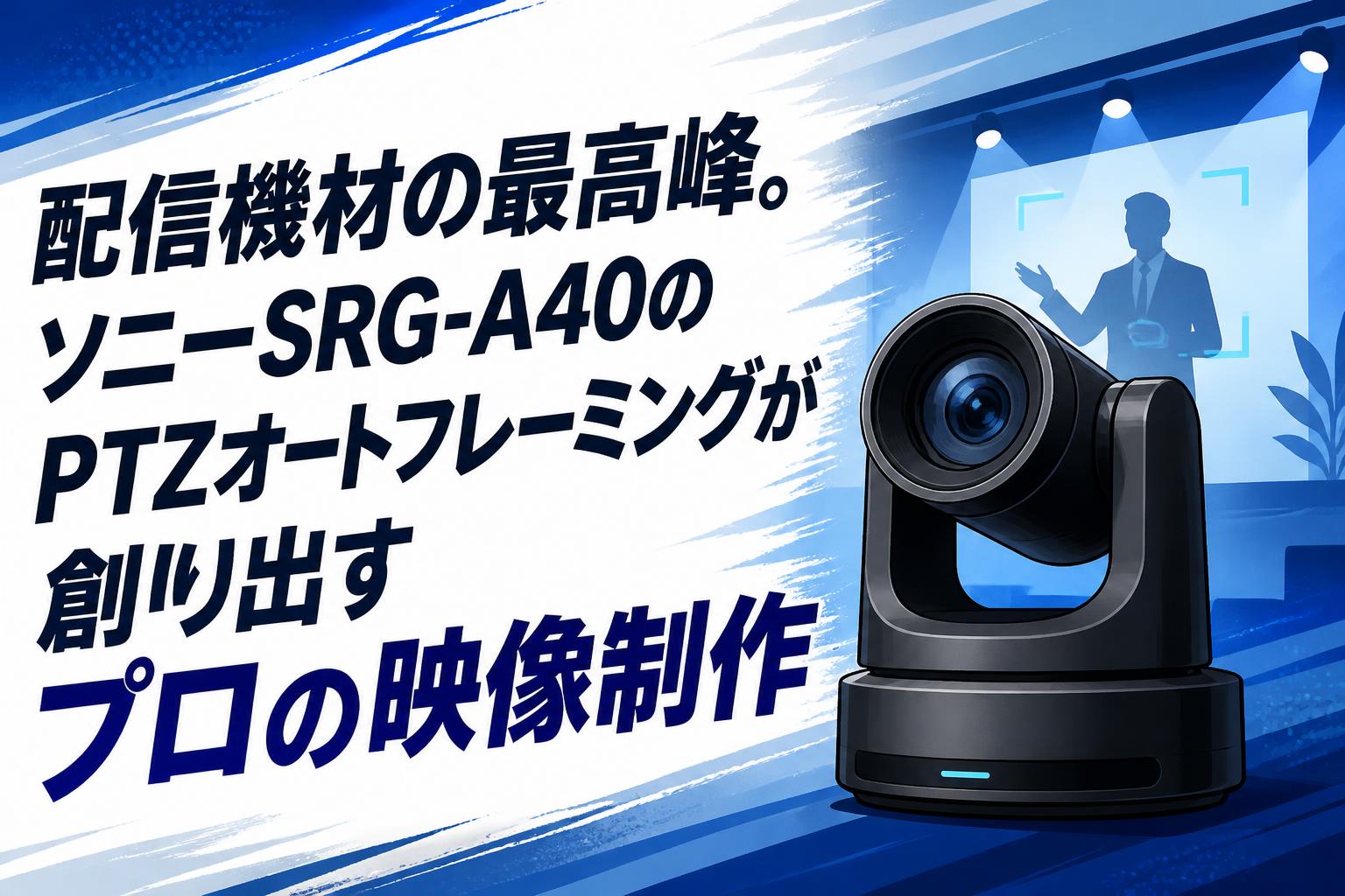 配信機材の最高峰。ソニーSRG-A40のPTZオートフレーミングが創り出すプロの映像制作