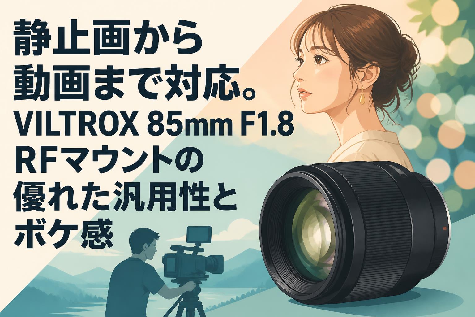静止画から動画まで対応。VILTROX 85mm F1.8 RFマウントの優れた汎用性とボケ感
