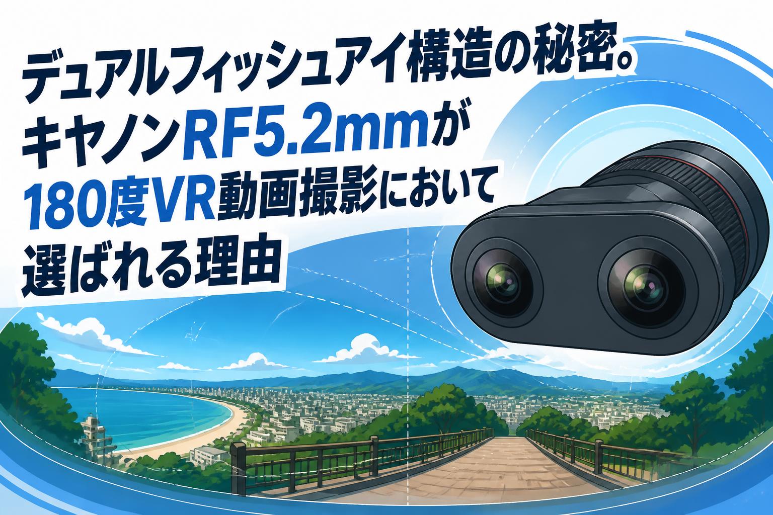 デュアルフィッシュアイ構造の秘密。キヤノンRF5.2mmが180度VR動画撮影において選ばれる理由