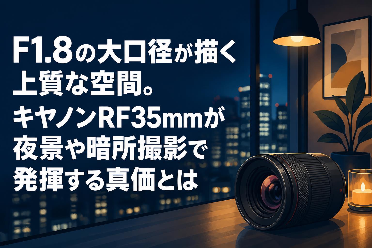 F1.8の大口径が描く上質な空間。キヤノンRF35mmが夜景や暗所撮影で発揮する真価とは