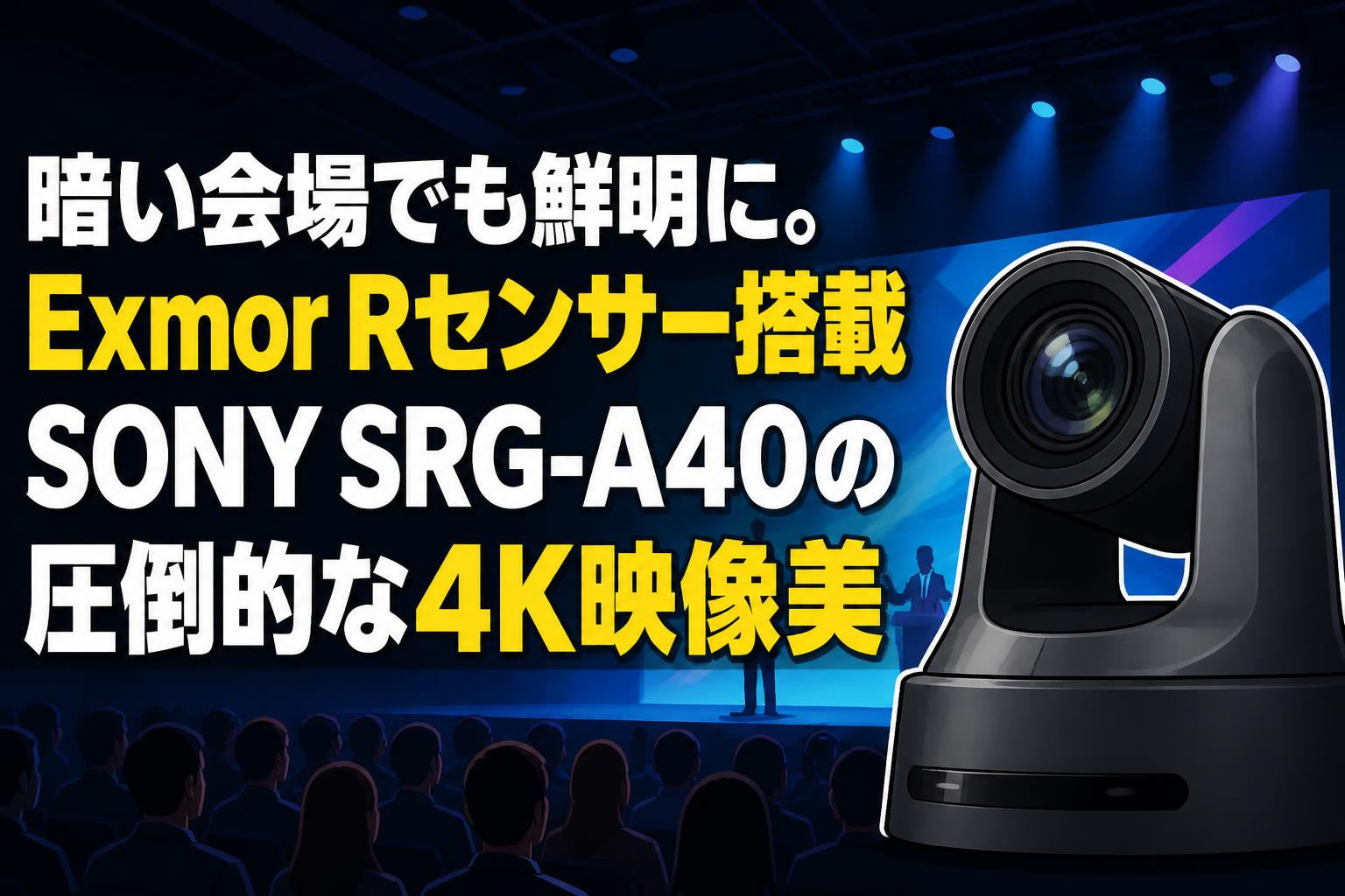 暗い会場でも鮮明に。Exmor Rセンサー搭載SONY SRG-A40の圧倒的な4K映像美