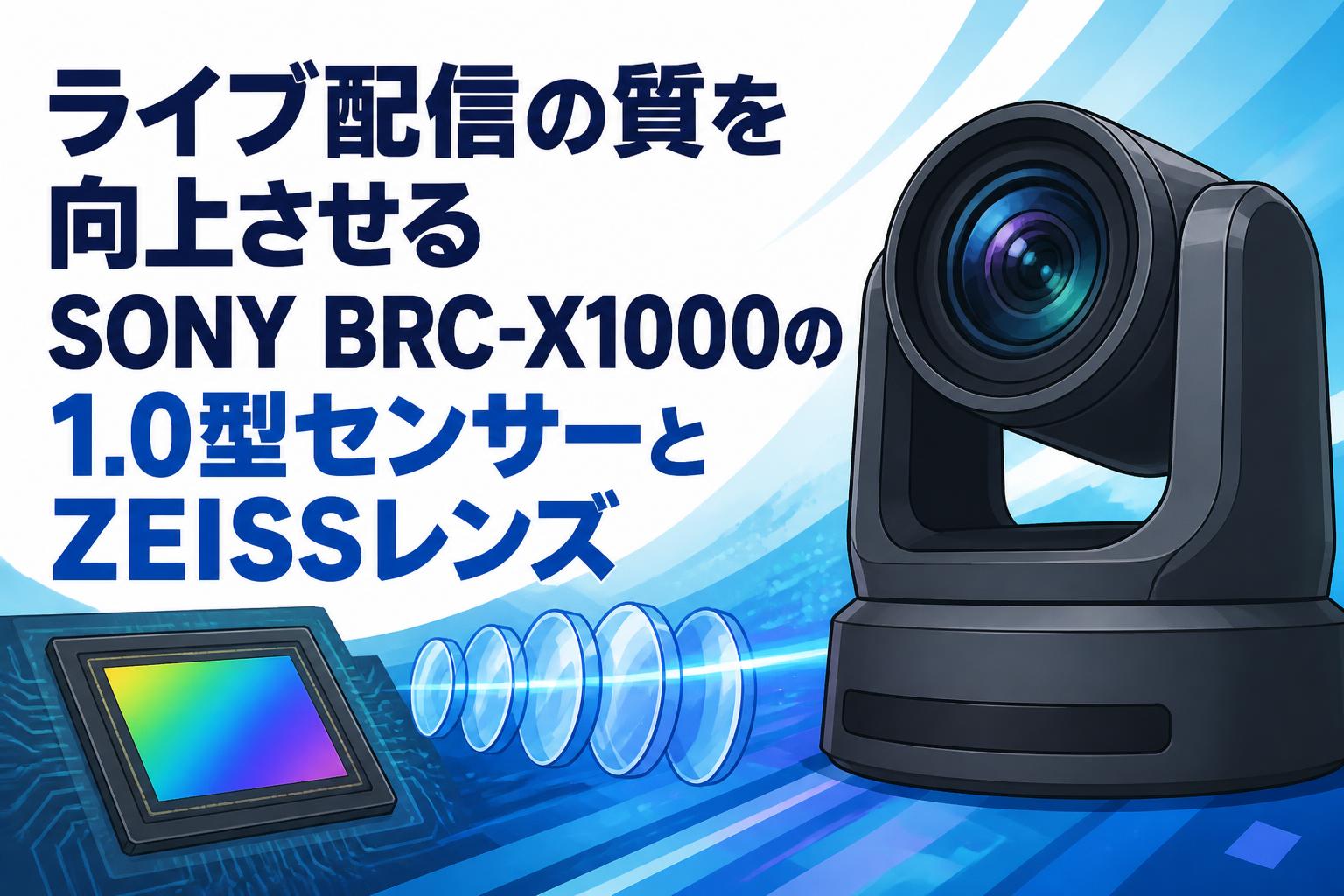 ライブ配信の質を向上させるSONY BRC-X1000の1.0型センサーとZEISSレンズ