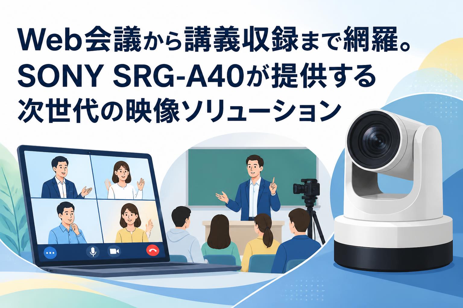 Web会議から講義収録まで網羅。SONY SRG-A40が提供する次世代の映像ソリューション