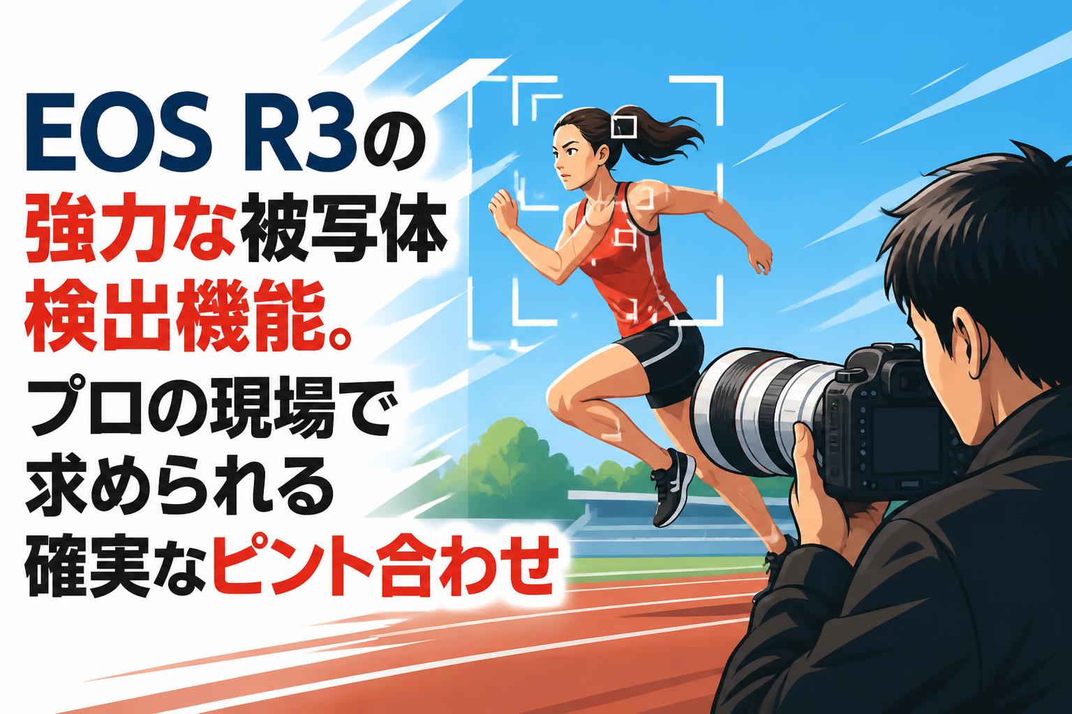 EOS R3の強力な被写体検出機能。プロの現場で求められる確実なピント合わせ