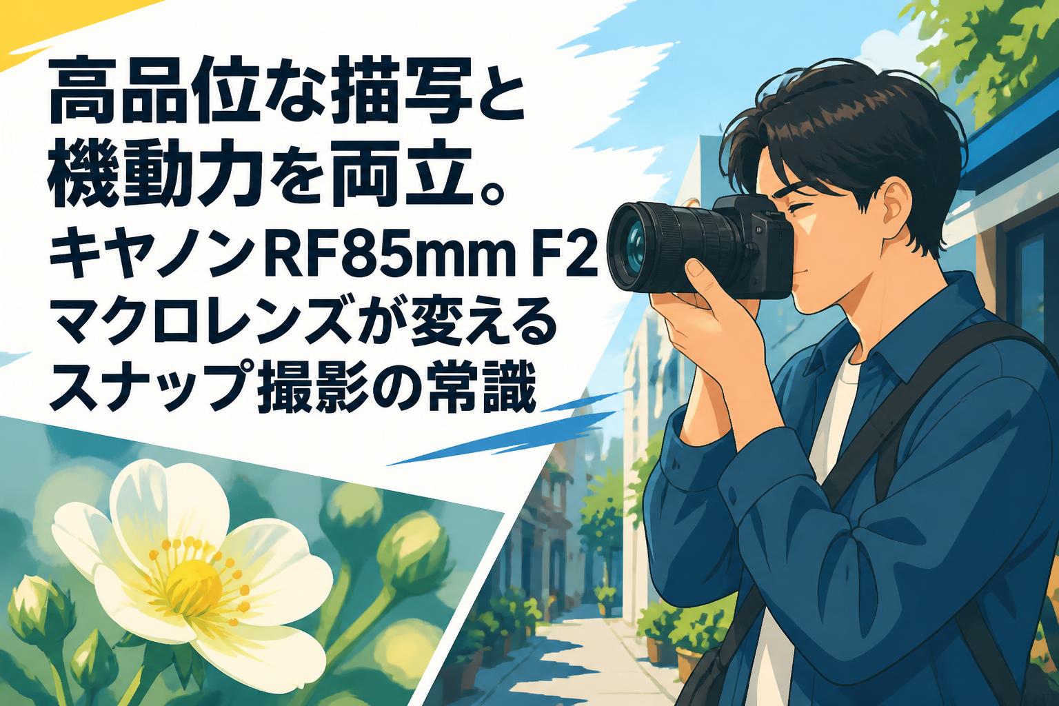 高品位な描写と機動力を両立。キヤノンRF85mm F2マクロレンズが変えるスナップ撮影の常識
