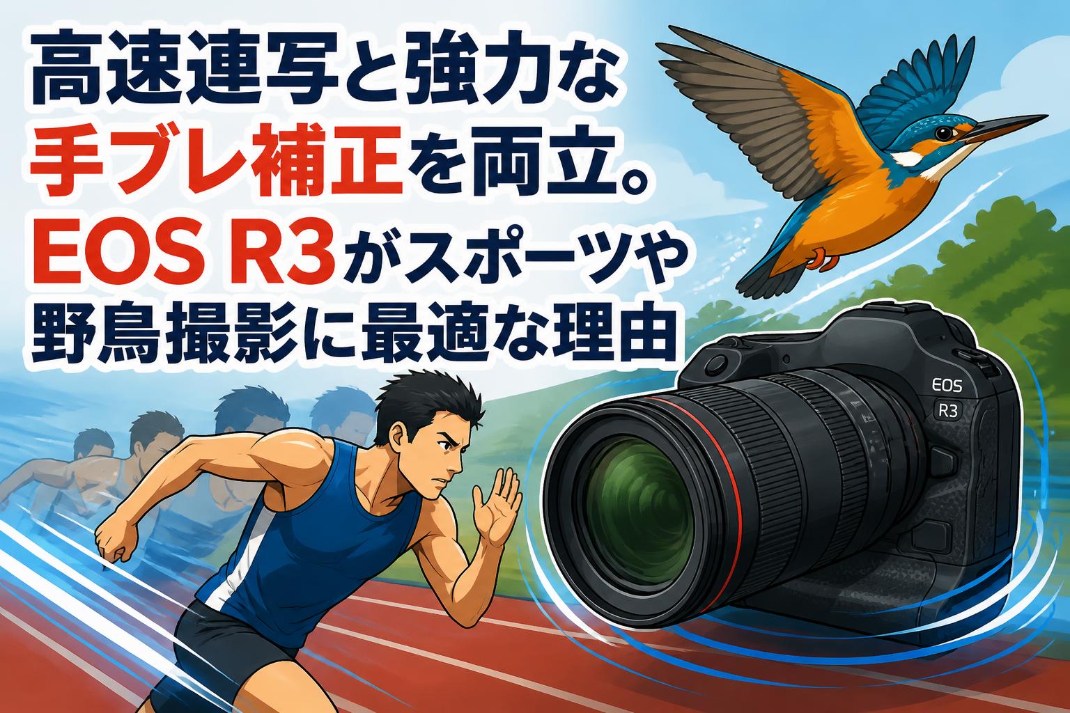 高速連写と強力な手ブレ補正を両立。EOS R3がスポーツや野鳥撮影に最適な理由