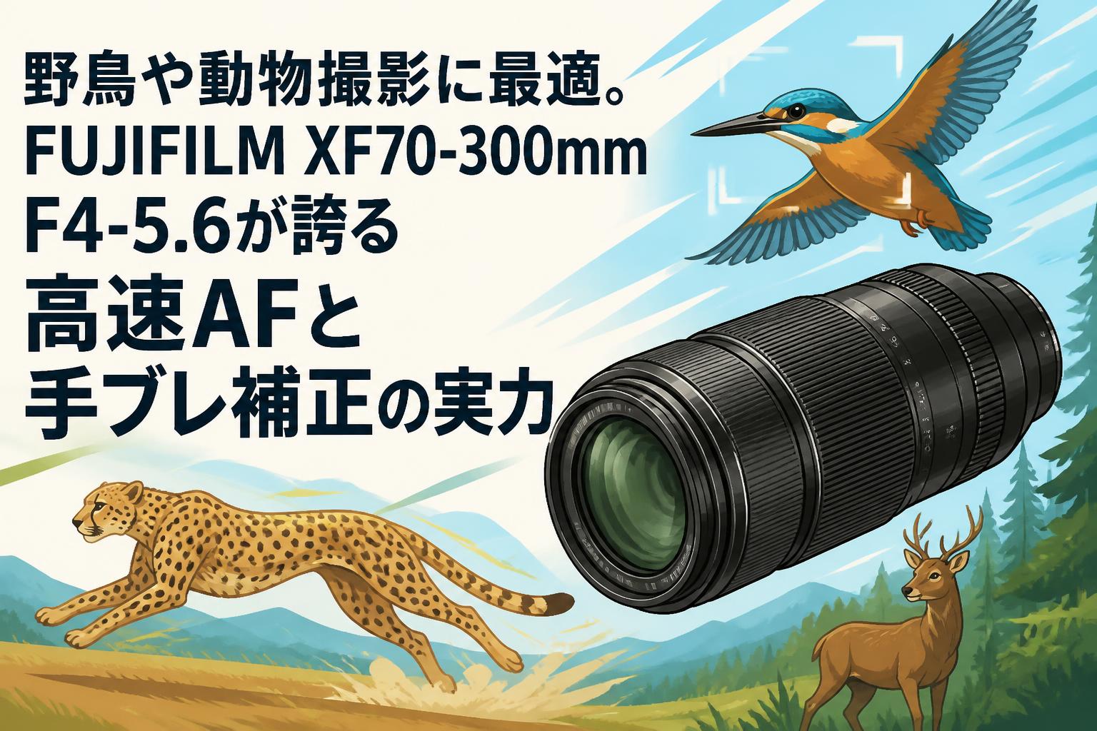 野鳥や動物撮影に最適。FUJIFILM XF70-300mm F4-5.6が誇る高速AFと手ブレ補正の実力