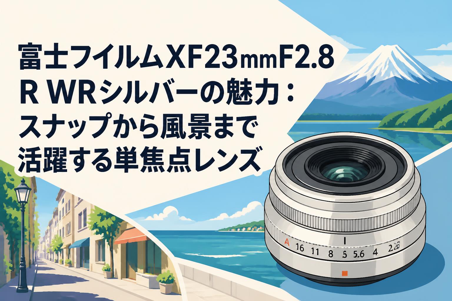 富士フイルムXF23mmF2.8 R WRシルバーの魅力：スナップから風景まで活躍する単焦点レンズ