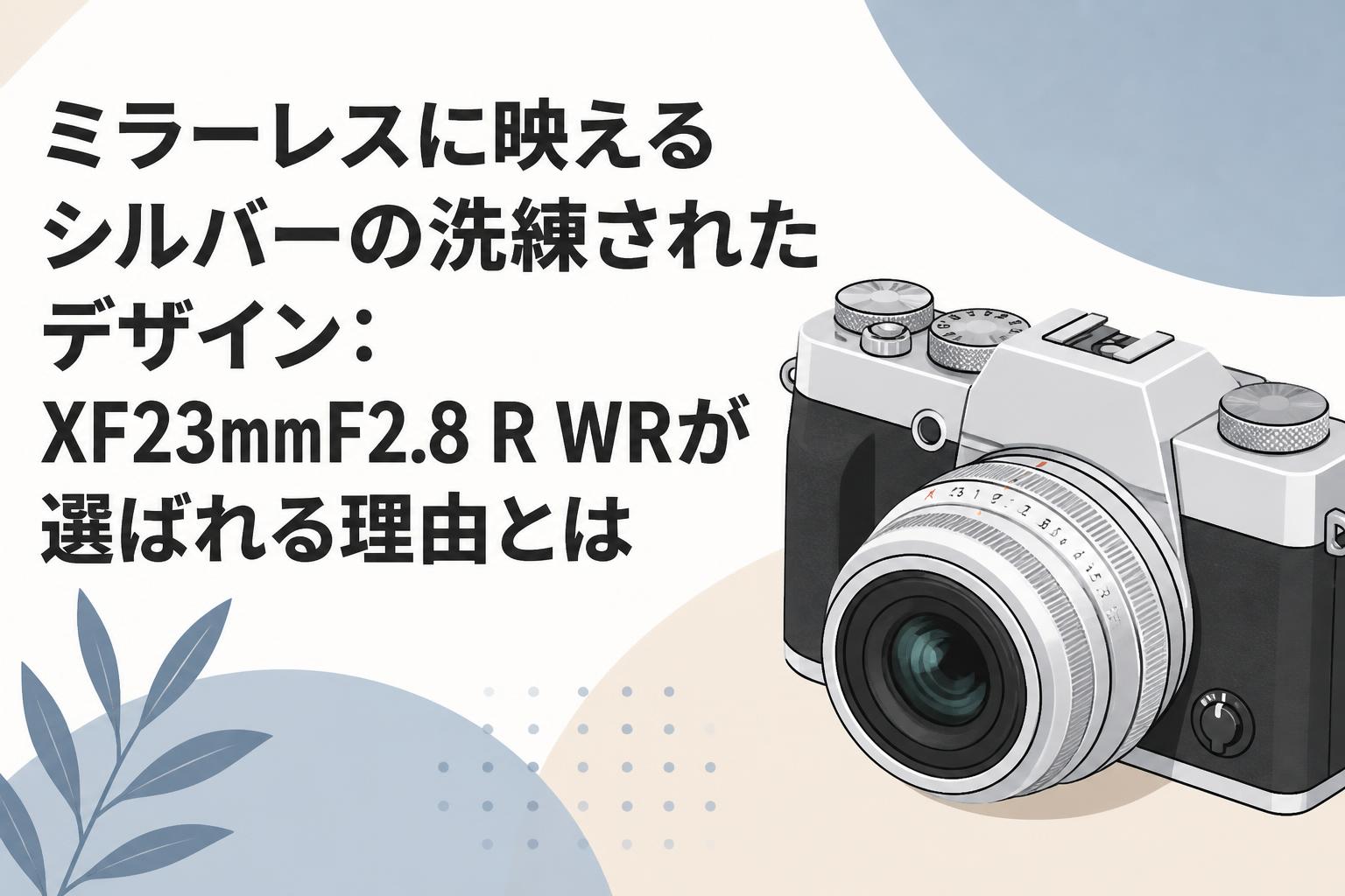 ミラーレスに映えるシルバーの洗練されたデザイン：XF23mmF2.8 R WRが選ばれる理由とは