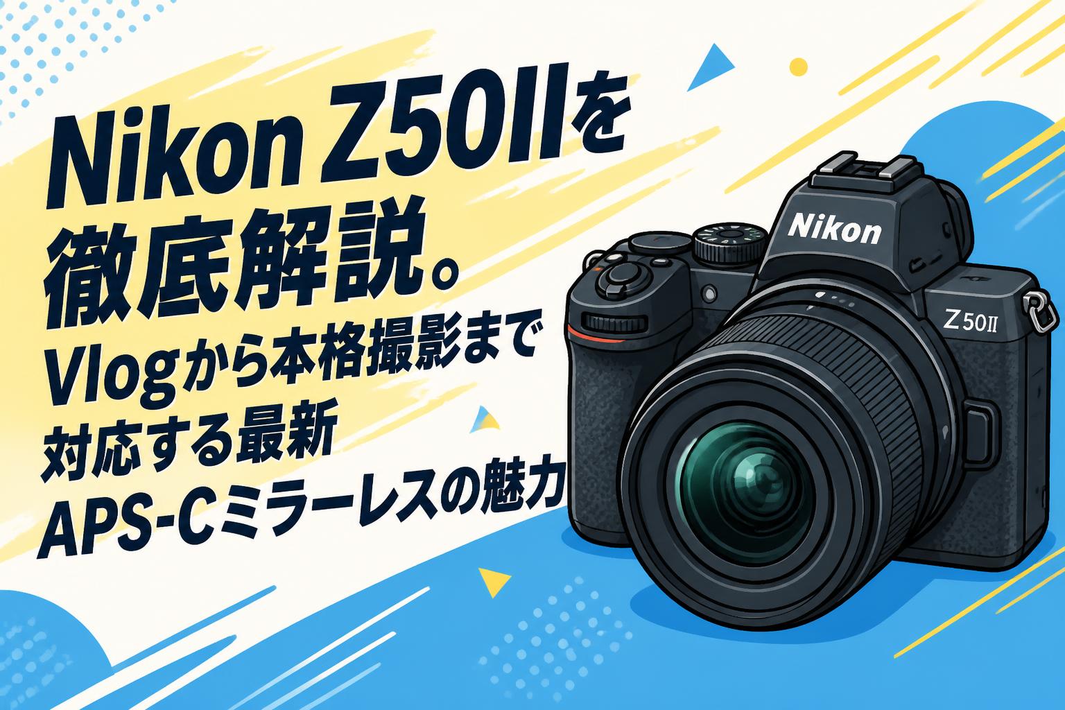Nikon Z50IIを徹底解説。Vlogから本格撮影まで対応する最新APS-Cミラーレスの魅力